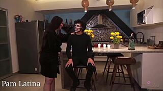 big ass latina milfs get creampied in steamy threesome pussy licking orgy