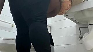 Quick Bathroom Creampie with Big Black Cock Leaves Pussy Dripping Wet!