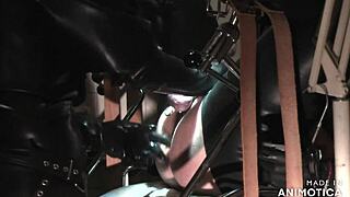 nurse agnes pegs masked slave with meter-long dildo until ball cream squirts everywhere!