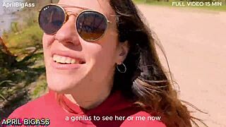 two thirsty sluts gulp over three liters of public piss in park