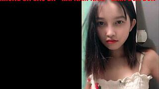 vietnamese college babe shows off her hot nude body in dim night school