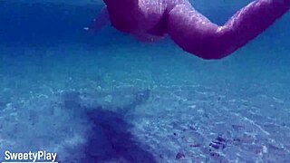 Creampie Whore Swims Underwater with Huge Juicy Pussy Dripping Wet!