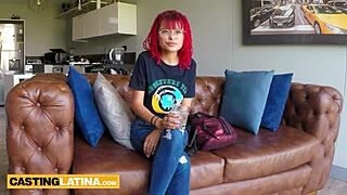 Petite Latina Melissa Moans Sucking Massive Cock First Time
