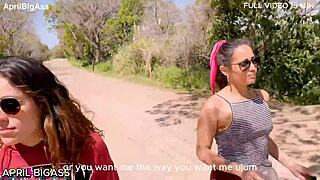 two thirsty sluts gulp over three liters of public piss in park