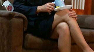 Wife in Lingerie Fucks Best Friend on Hidden Cam in Our Bed After Party