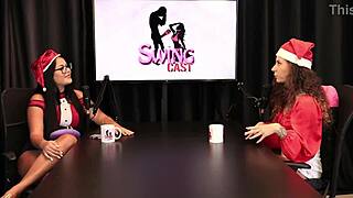 Tifany swing interviews jujube delícia in sheer red christmas glamour casting