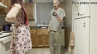 Dad Catches Petite Teen Drinking Late Uses Her Ass Pussy Mouth Hard