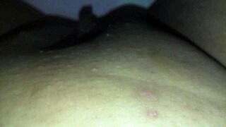 Watch this beautiful horny arab bbw cum hard on homemade shaved pussy close up