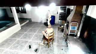 Unfaithful Wife Sucks and Fucks Helper After Dirty Trick