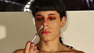 hey teen goth, sneeze out that huge snot for my kinky hungarian pov fetish humiliation?