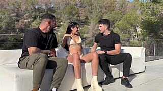 pool girl, wanna squirt on our huge spanish cocks?