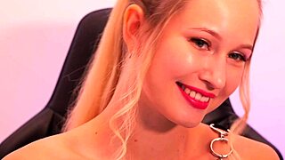 oh damn this sexy red lipstick beauty sucks her finger so teasingly want more