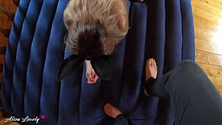 pov dirty masked rabbit costume fuck with young girlfriend wet pussy