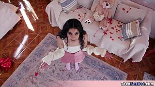 Cute Petite Latina's Tight Pussy Stretched and Filled