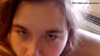 Girlfriend's Sultry Hotel Deepthroat Blowjob Tease