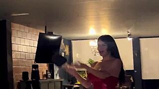 two horny latinas yenifer chacon and amanda rabbit double blowjob threesome fun