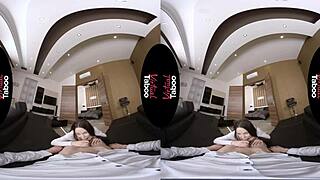 Hey, those soft lips on my big tits shaved pussy in taboo brunette POV blowjob
