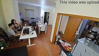 flip flop maid's pierced nipples quiver during sneaky creampie seduction