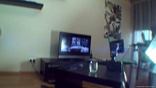 Blonde Lyen Parker Teases in Black Stockings Nylon Pantyhose Leggings Blowjob