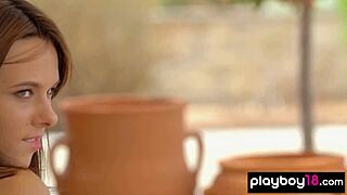 glamorous czech brunette billy raise strips sexy lingerie outdoors nude