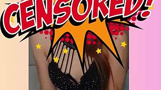 Redhead strips sheer lingerie teasing beautifully 😍