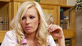 busty blonde lesbian orgy with dildos fingering and licking pussies everywhere