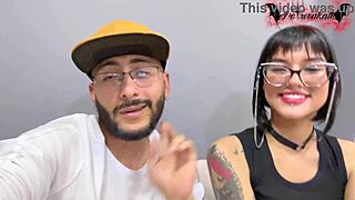 Slutty latina deepthroats monster cock on first office day