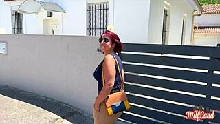 Sexy French milf Vanessa teases with huge tits from Rouen part 1