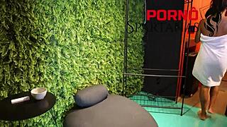 juicy brazilian brunette anal rides tanned poolside