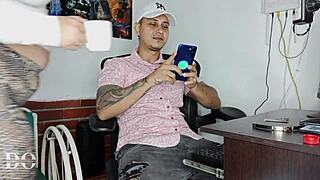 curvy colombian secretary shakes big ass for wet pussy boss deal at work