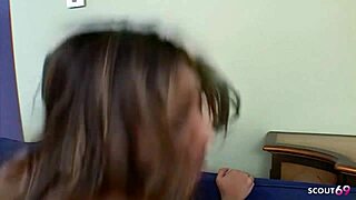 older guy fills skinny latina's tight pussy creampie drips out
