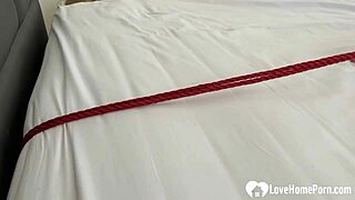 girlfriend spanked hard then tied up for kinky play
