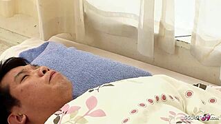 jav nudist couple shocks old guy with wife's sloppy beach blowjob 😲👅