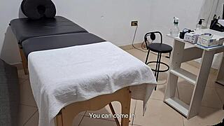 submissive patient bends for doctor's intense anal rectal exam fingering