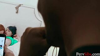 Lesbian Stepsisters Jewelz Blu and Lacy Lennon Caught Tribbing in Garage Punished