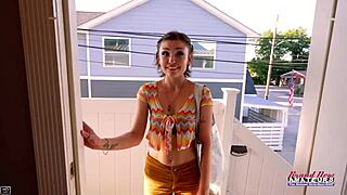 Wendy the petite coed slurps juicy cock with bj rimjob swallow!