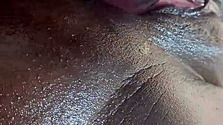 imagine this curvy ebony getting her fat ass double penetrated till she squirts everywhere