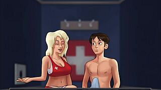blonde gloryhole blowjob with monster cock cumshot