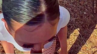 hey asian babe, wanna see me choke on this huge cock outside? gagging sloppy deepthroat public fun