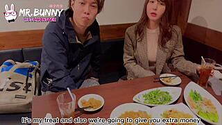 Tall Tattooed Bunny Couple Plays Dirty Challenge Game Outdoors Part 1