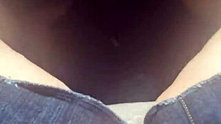 Kassandra storm teases double dip toy ride in tight car space