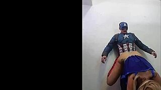 savana styles delivers sloppy blowjob to captain america in cosplay