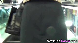 japanese cutie sneaks pussy rub outdoors 😘 voyeur hd