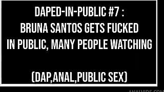 exotic brazilian bruna santos gets daped publicly on beach by huge cocks