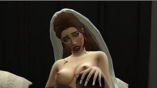 newlywed couple's wild wedding night honeymoon fuck fest