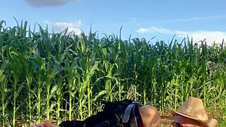 guy slides whole corn deep into tight solo ass