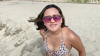 stranger spies curvy latina at beach then fucks wildly apartment