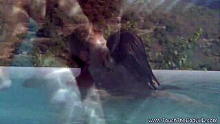 OIL-SLICKED ASIAN SUCKS MASSIVE COCK DURING OUTDOOR EROTIC MASSAGE!