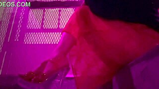 italian milf artemisia parades long legs in high heels outdoors