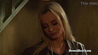 lesbian slave bends over licking mistress pussy to climax